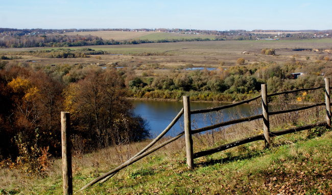 с видом на реку Оку,Тульская область